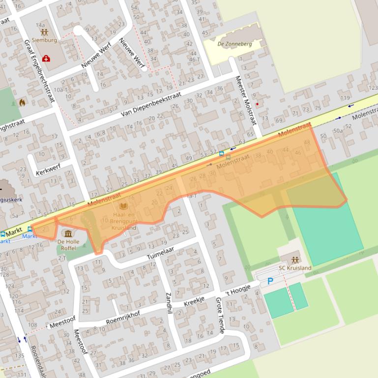 Kaart van postcodegebied 4756BE.