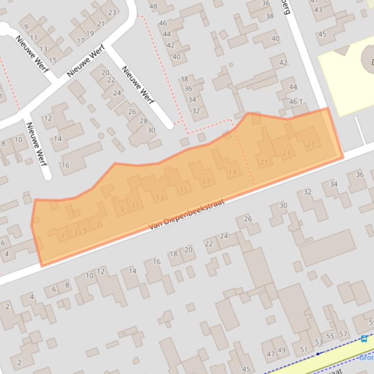 Kaart van postcodegebied 4756BV.