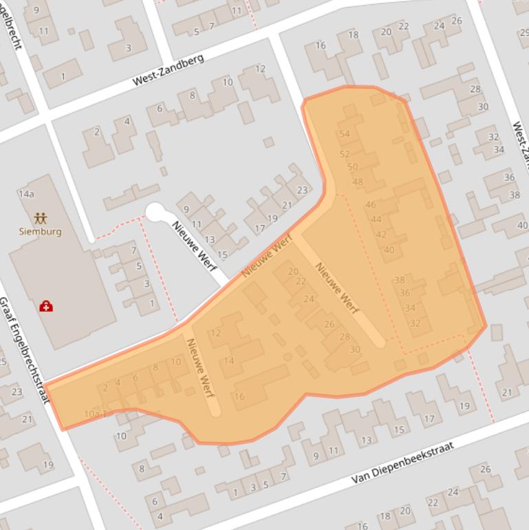 Kaart van postcodegebied 4756CE.