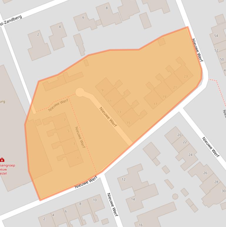 Kaart van postcodegebied 4756CG.