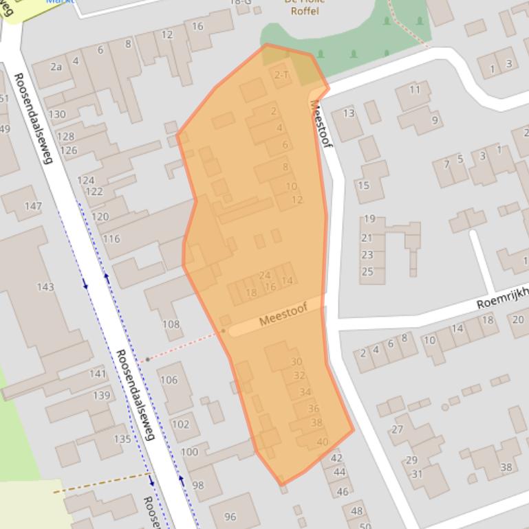 Kaart van postcodegebied 4756CJ.