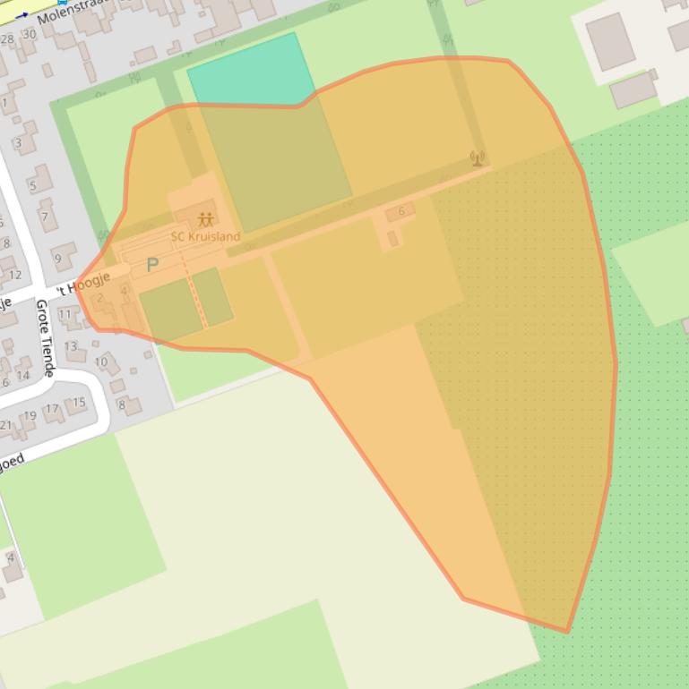 Kaart van postcodegebied 4756CP.