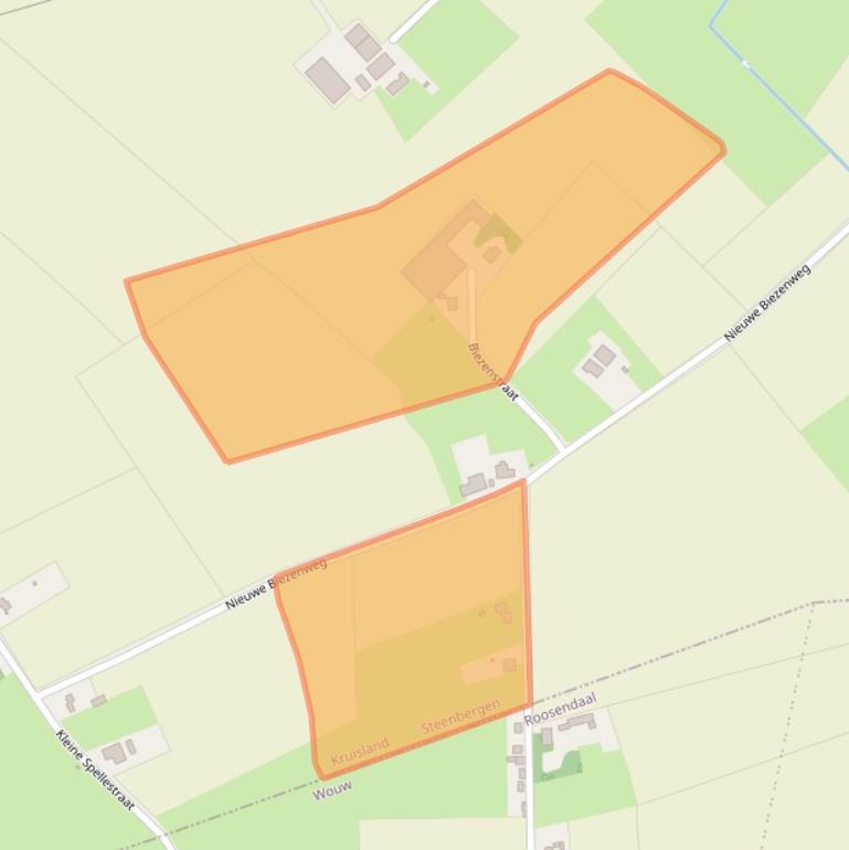 Kaart van postcodegebied 4756TA.