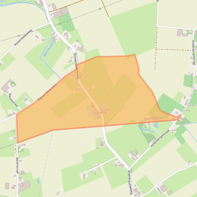 Kaart van postcodegebied 4756TB.