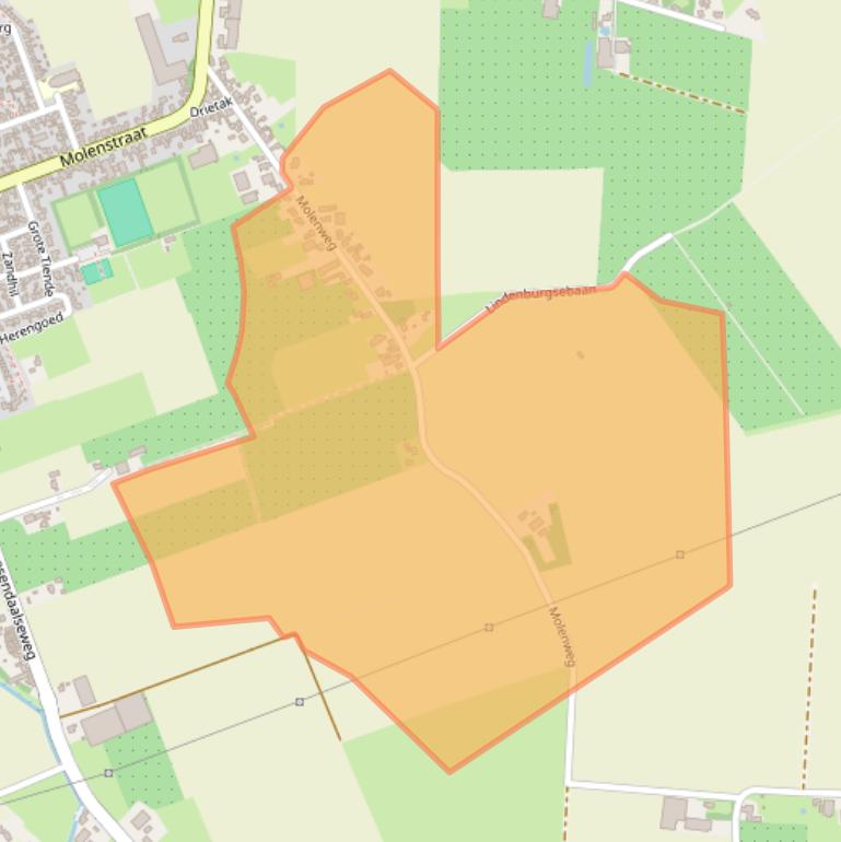 Kaart van postcodegebied 4756TE.