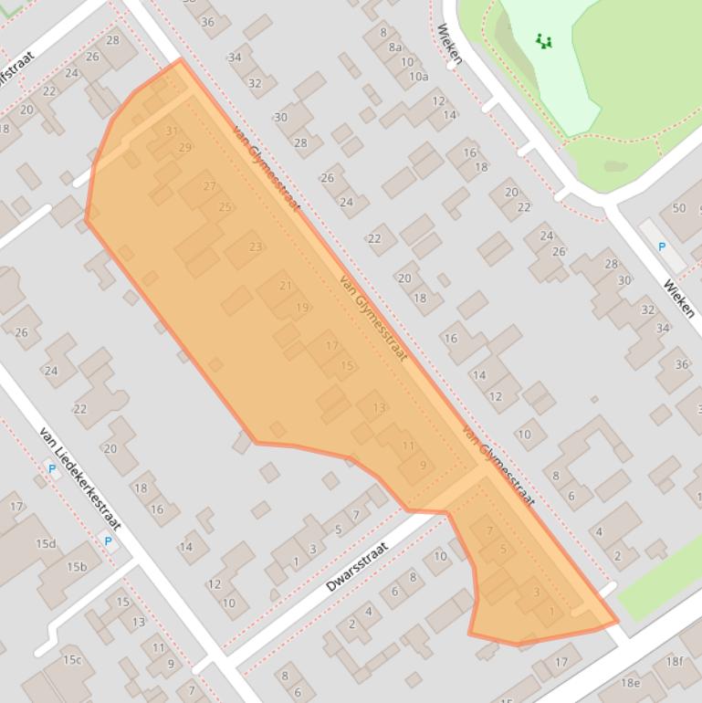 Kaart van postcodegebied 4758AC.