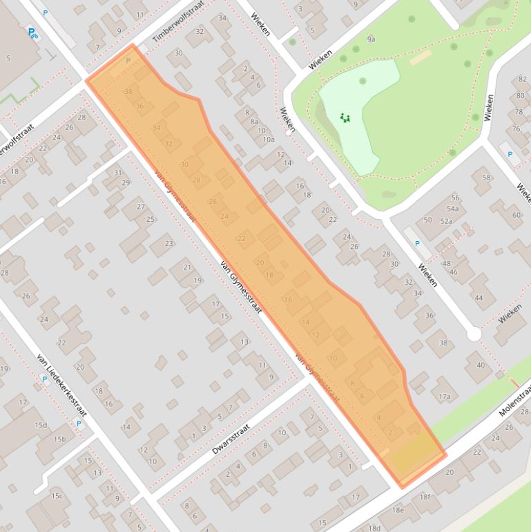 Kaart van postcodegebied 4758AD.