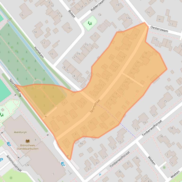 Kaart van postcodegebied 4758AL.