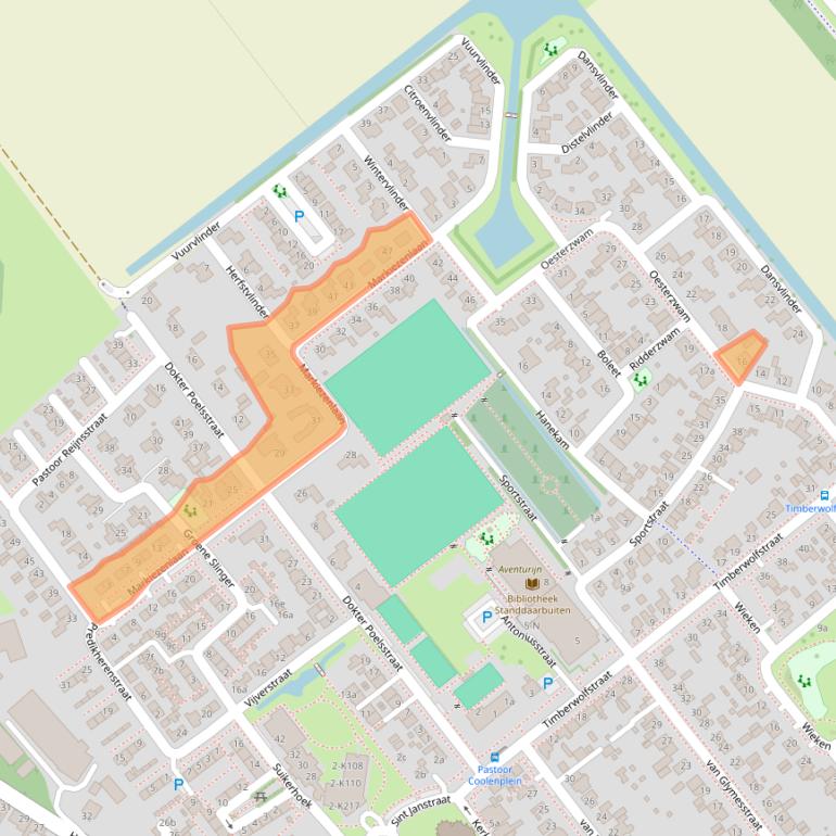 Kaart van postcodegebied 4758AR.