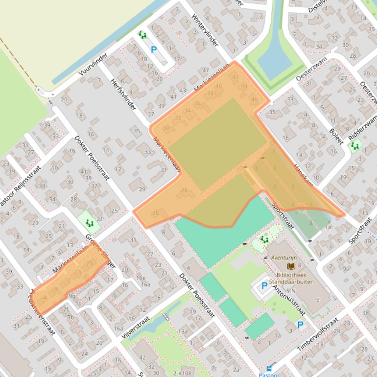 Kaart van postcodegebied 4758AS.