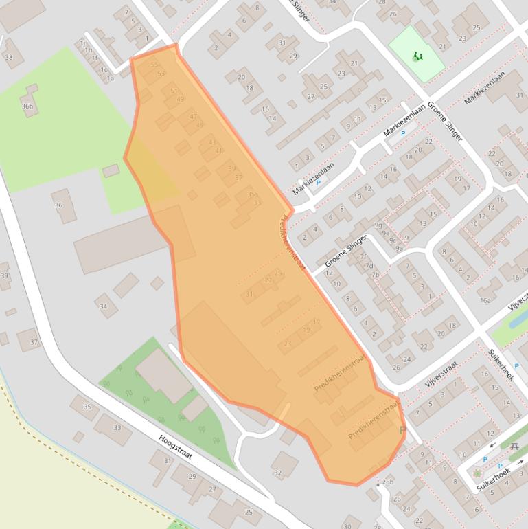 Kaart van postcodegebied 4758BA.