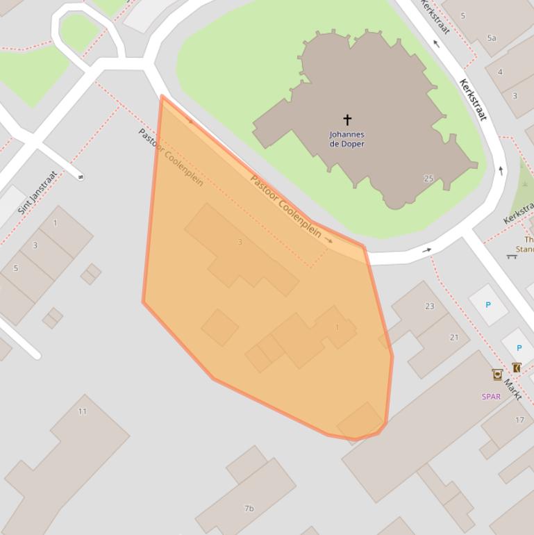 Kaart van postcodegebied 4758BJ.