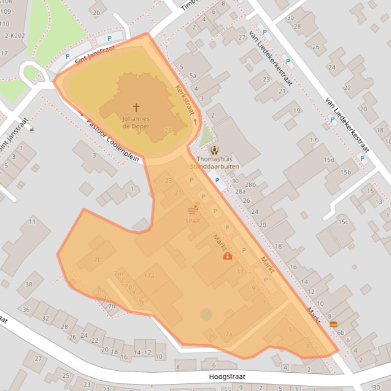 Kaart van postcodegebied 4758BL.