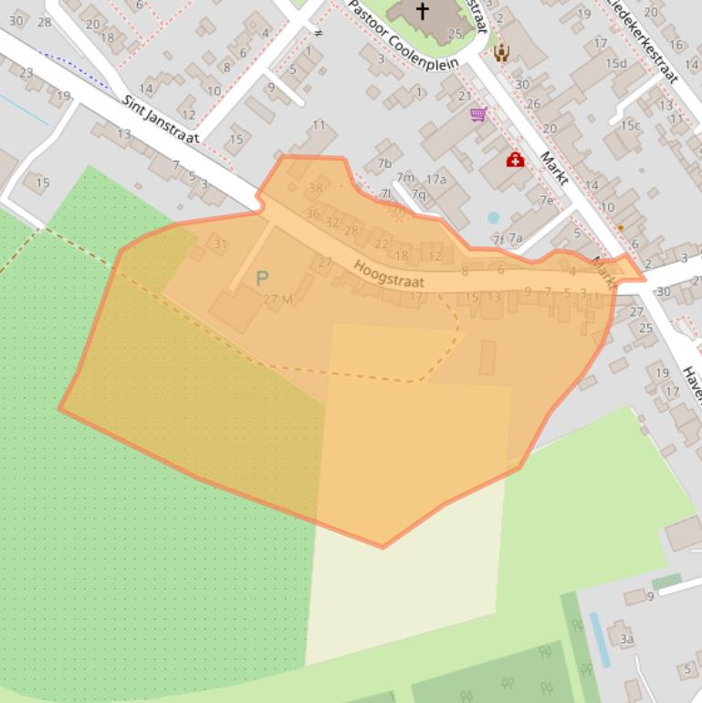 Kaart van postcodegebied 4758BN.