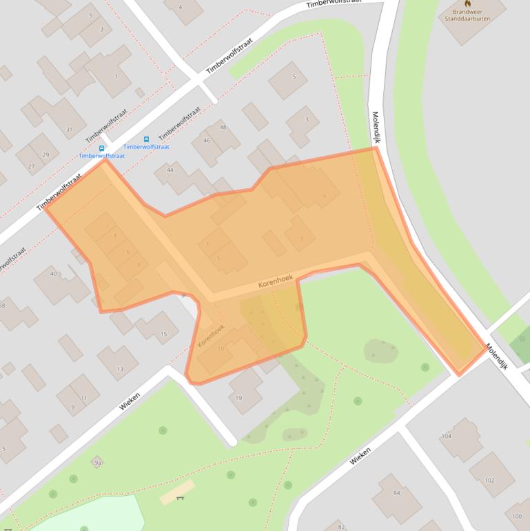 Kaart van postcodegebied 4758BT.