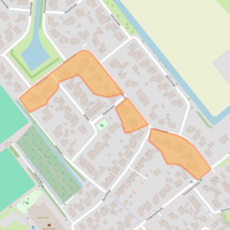 Kaart van postcodegebied 4758CA.