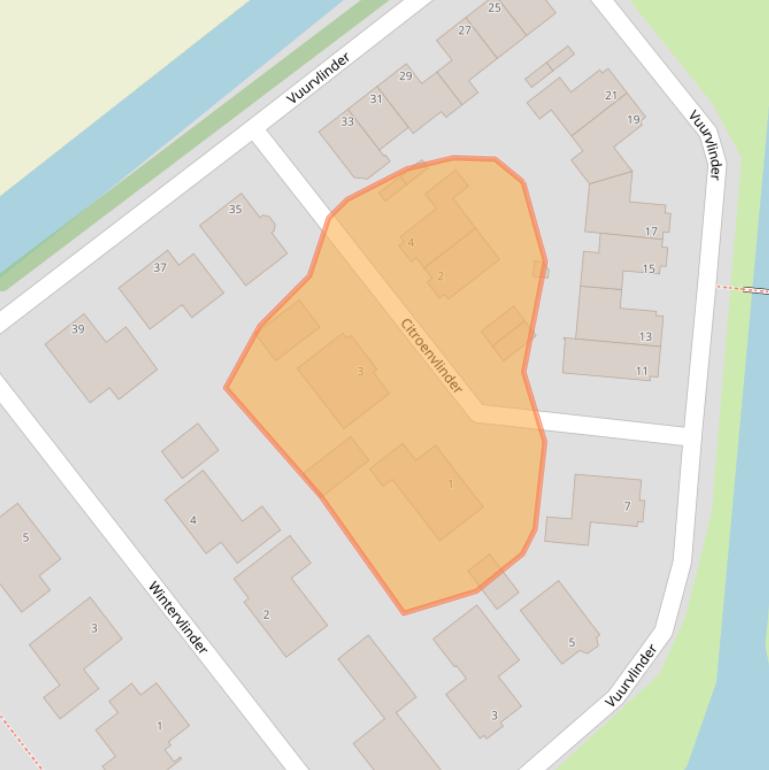 Kaart van postcodegebied 4758CE.