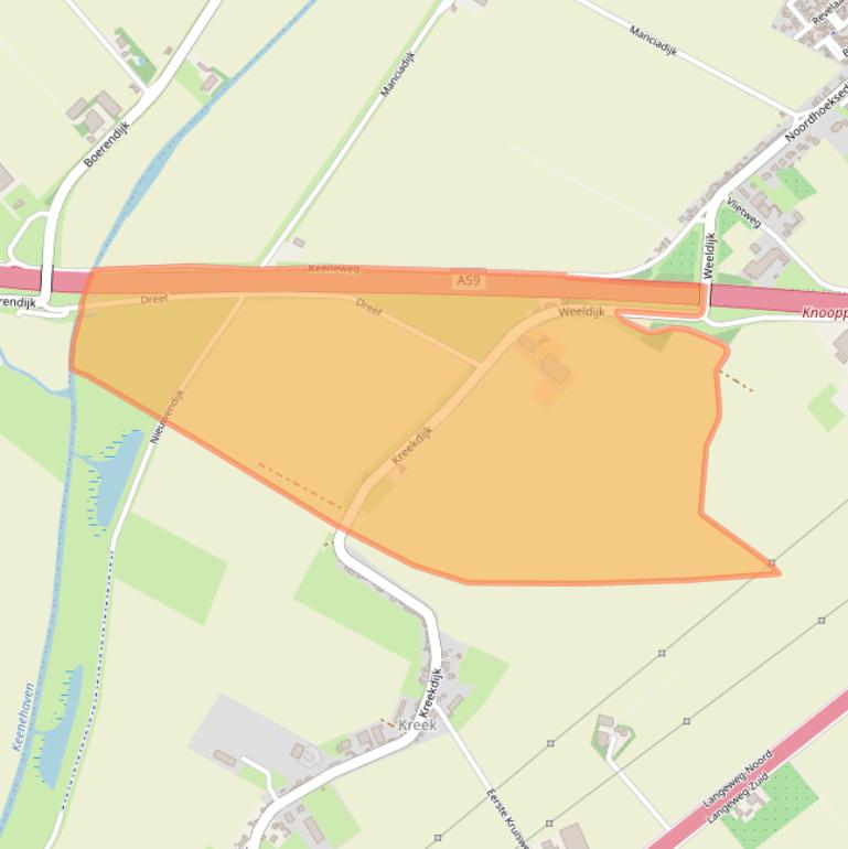 Kaart van postcodegebied 4758TK.