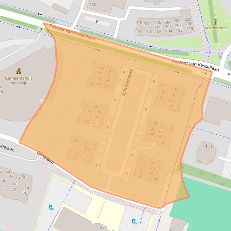 Kaart van postcodegebied 4761BB.