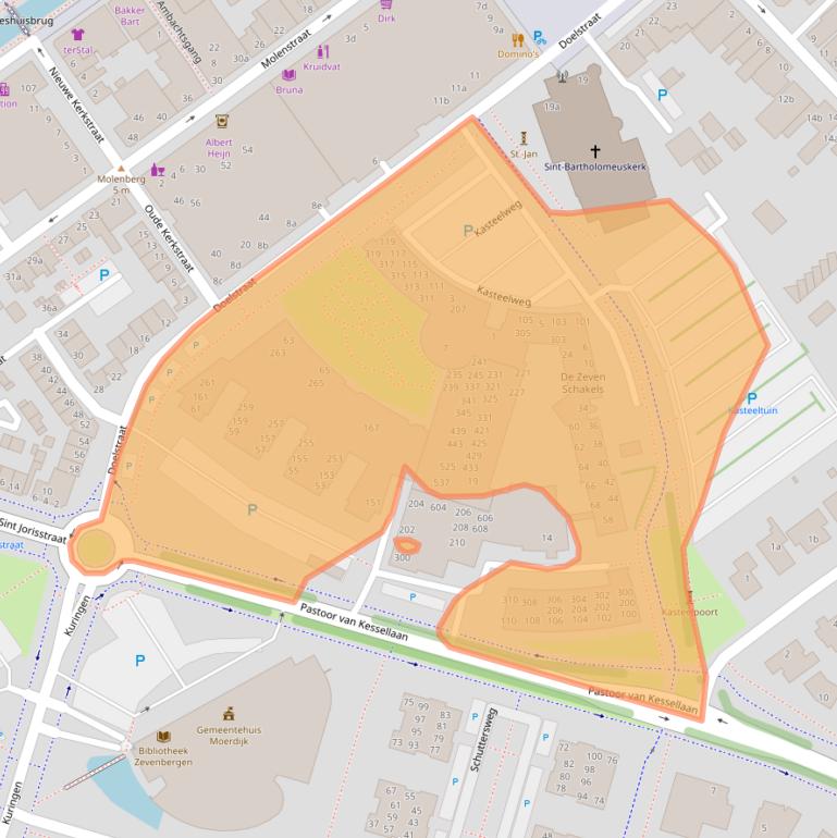 Kaart van postcodegebied 4761BN.