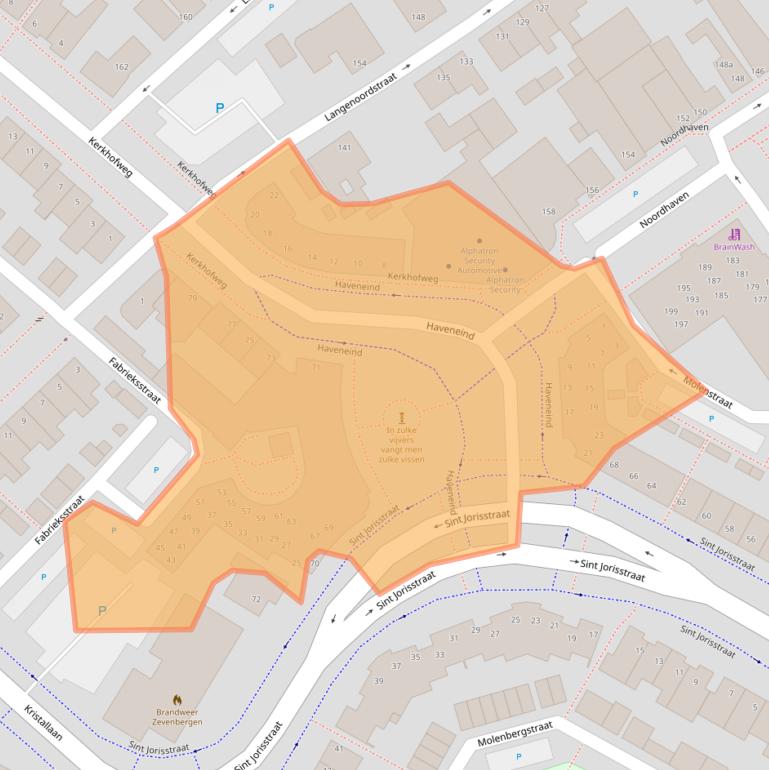 Kaart van postcodegebied 4761BZ.