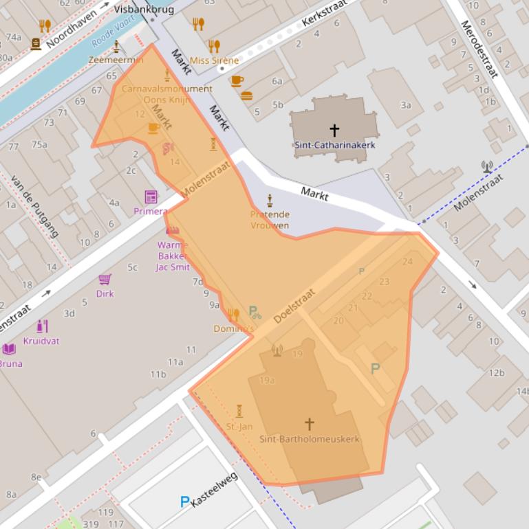 Kaart van postcodegebied 4761CE.