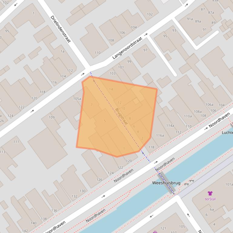 Kaart van postcodegebied 4761DH.