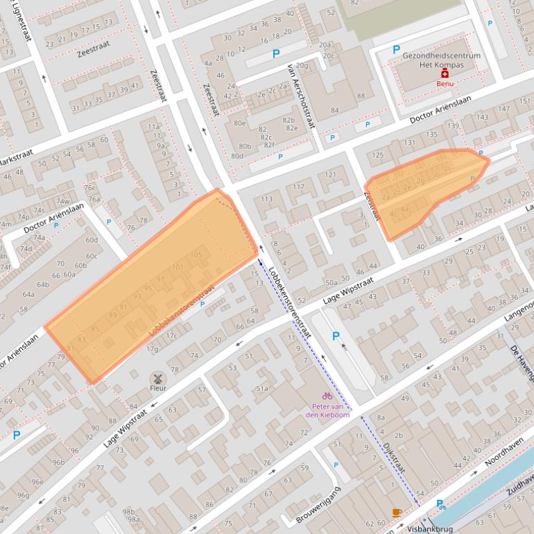 Kaart van postcodegebied 4761EK.