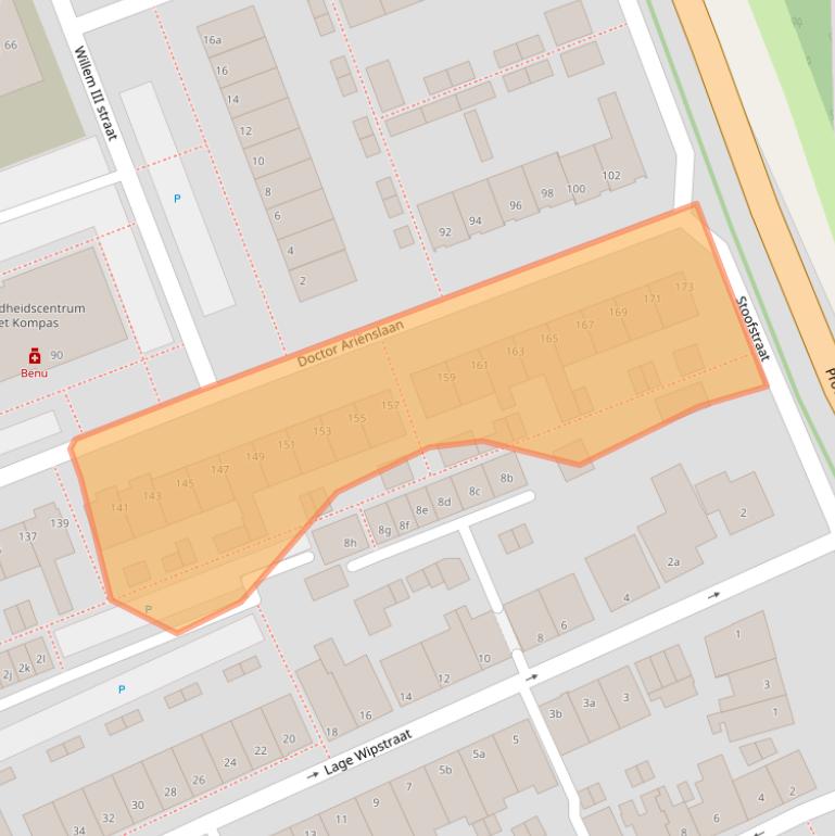 Kaart van postcodegebied 4761EM.