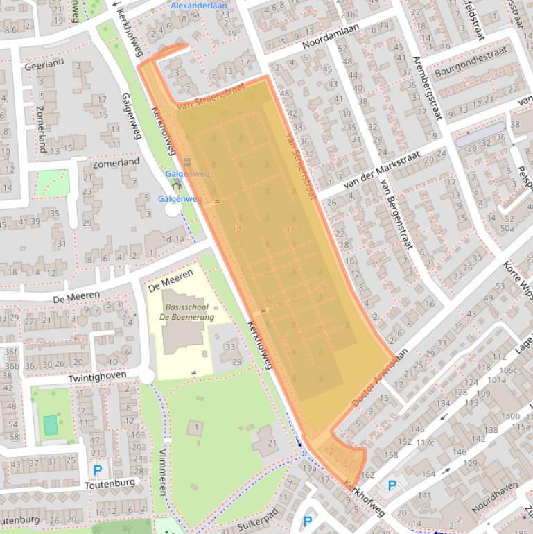 Kaart van postcodegebied 4761ET.