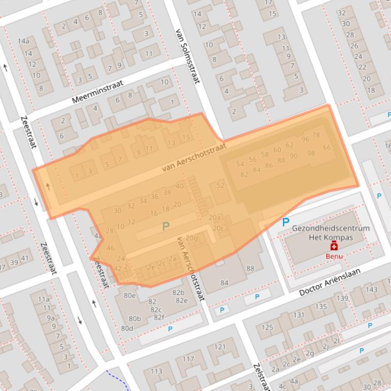 Kaart van postcodegebied 4761GE.