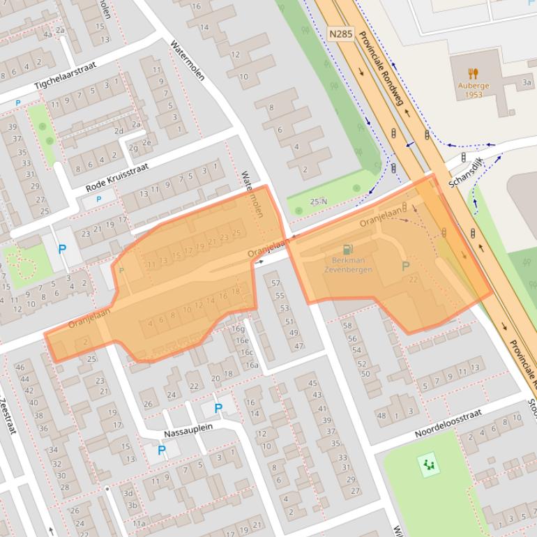 Kaart van postcodegebied 4761GL.