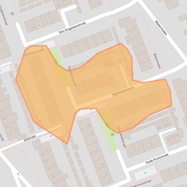 Kaart van postcodegebied 4761GN.