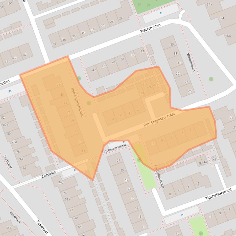 Kaart van postcodegebied 4761GP.