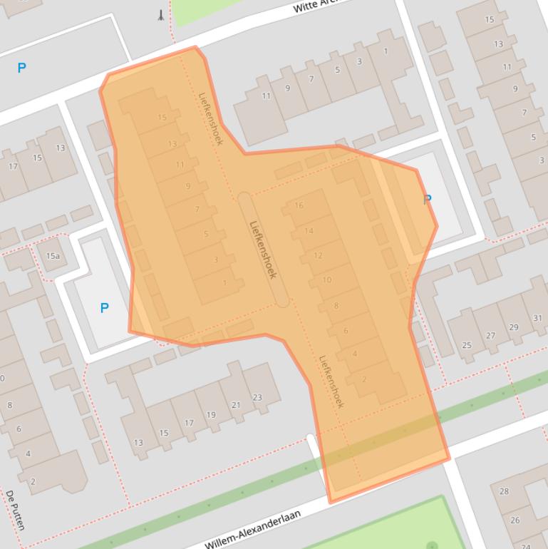 Kaart van postcodegebied 4761JD.