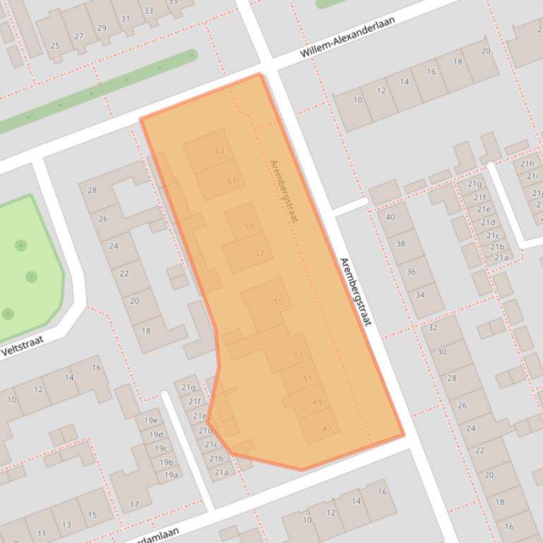 Kaart van postcodegebied 4761KG.