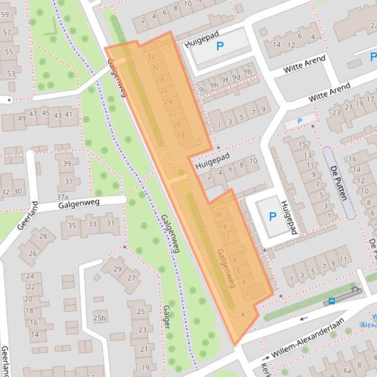Kaart van postcodegebied 4761KM.