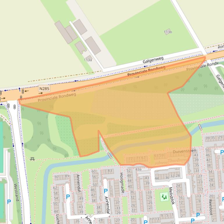 Kaart van postcodegebied 4761KV.