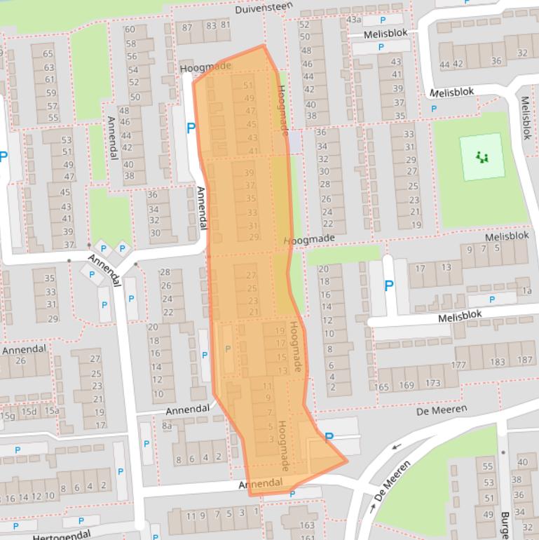 Kaart van postcodegebied 4761LH.