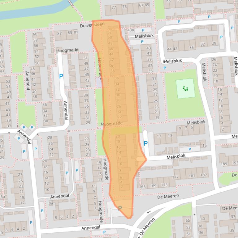 Kaart van postcodegebied 4761LJ.