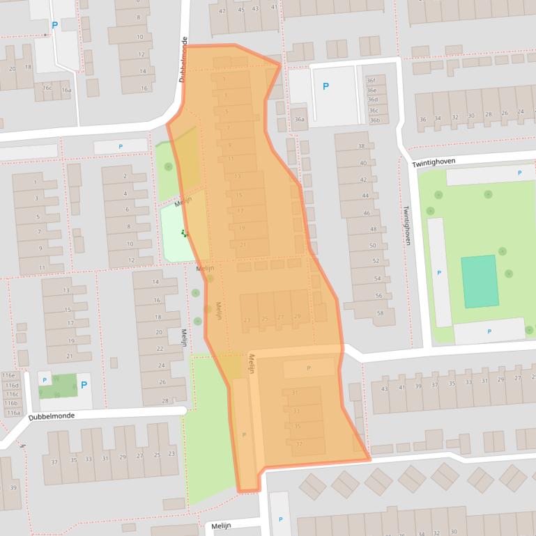 Kaart van postcodegebied 4761NM.