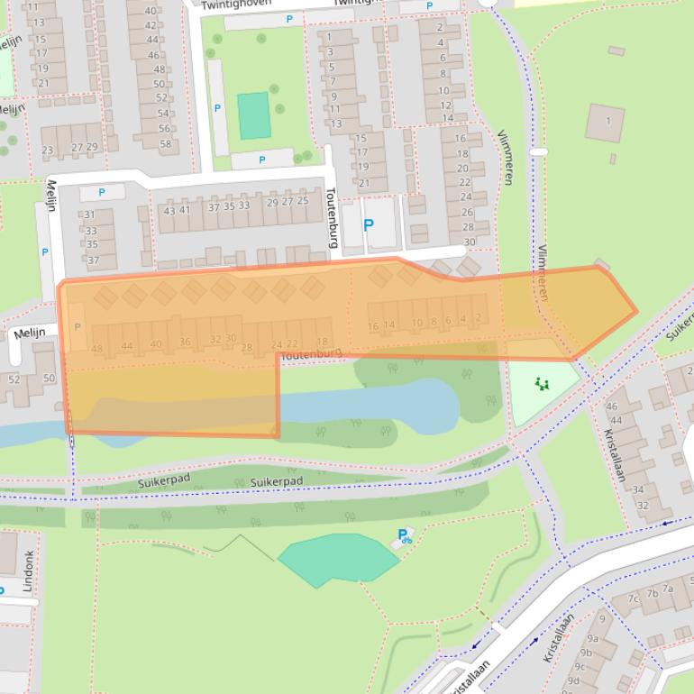Kaart van postcodegebied 4761NS.