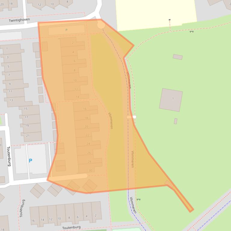 Kaart van postcodegebied 4761NZ.