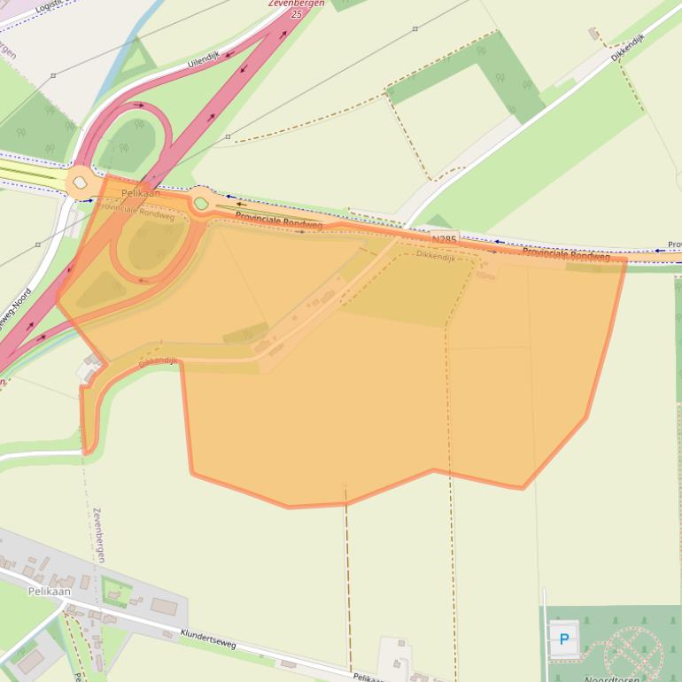 Kaart van postcodegebied 4761PP.