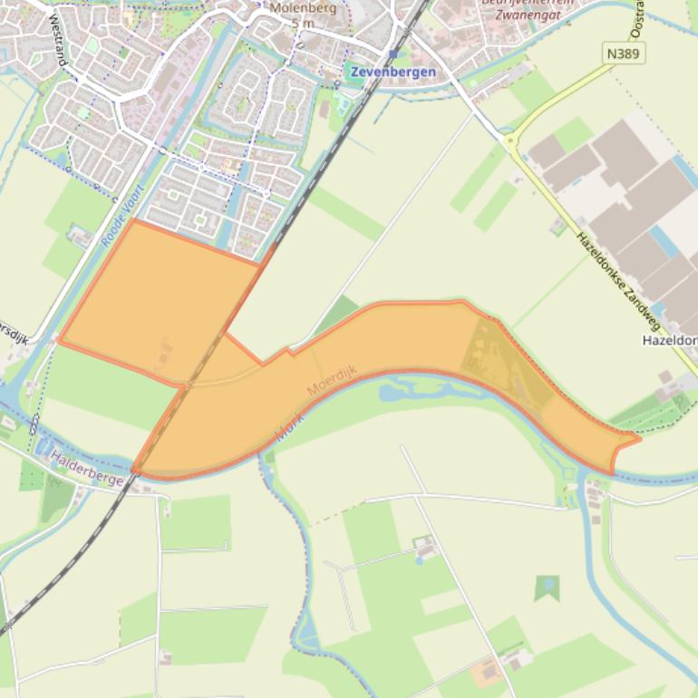 Kaart van postcodegebied 4761PX.