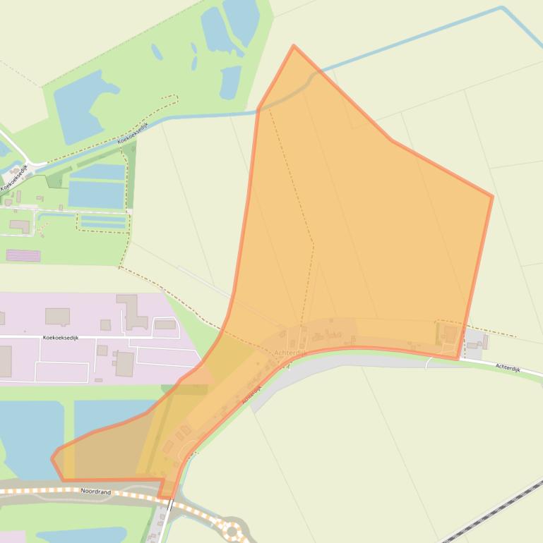 Kaart van postcodegebied 4761RC.