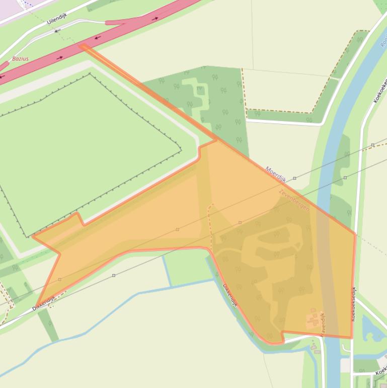 Kaart van postcodegebied 4761RJ.