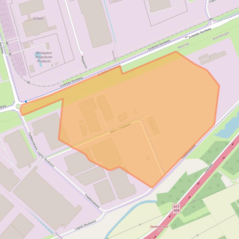 Kaart van postcodegebied 4761RK.