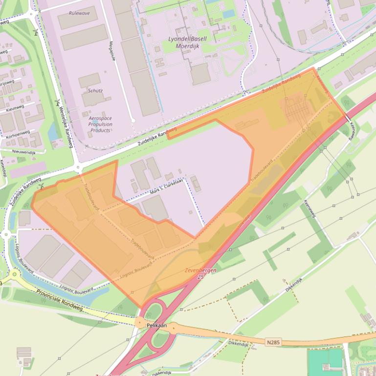 Kaart van postcodegebied 4761RL.