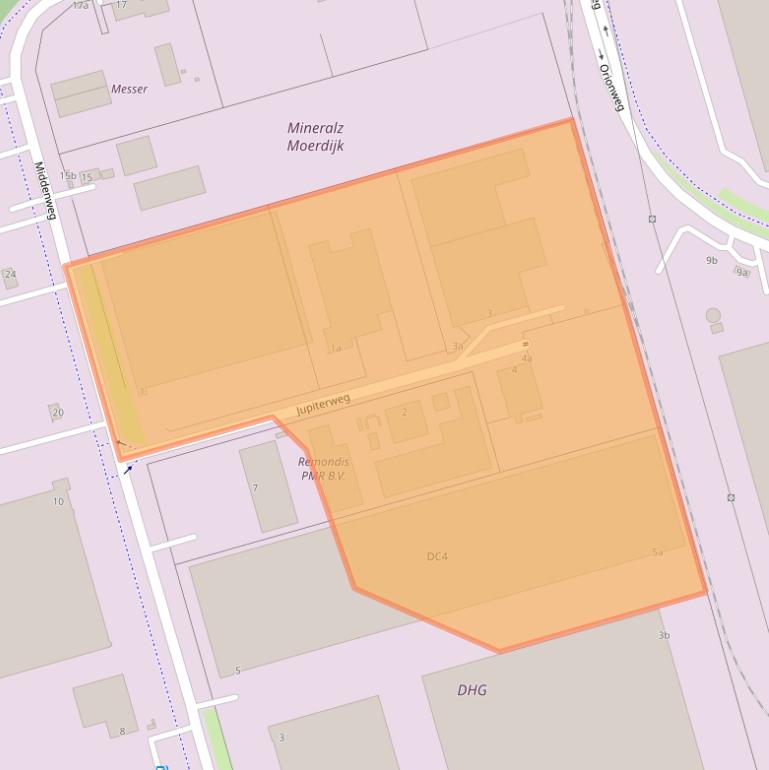 Kaart van postcodegebied 4761RW.